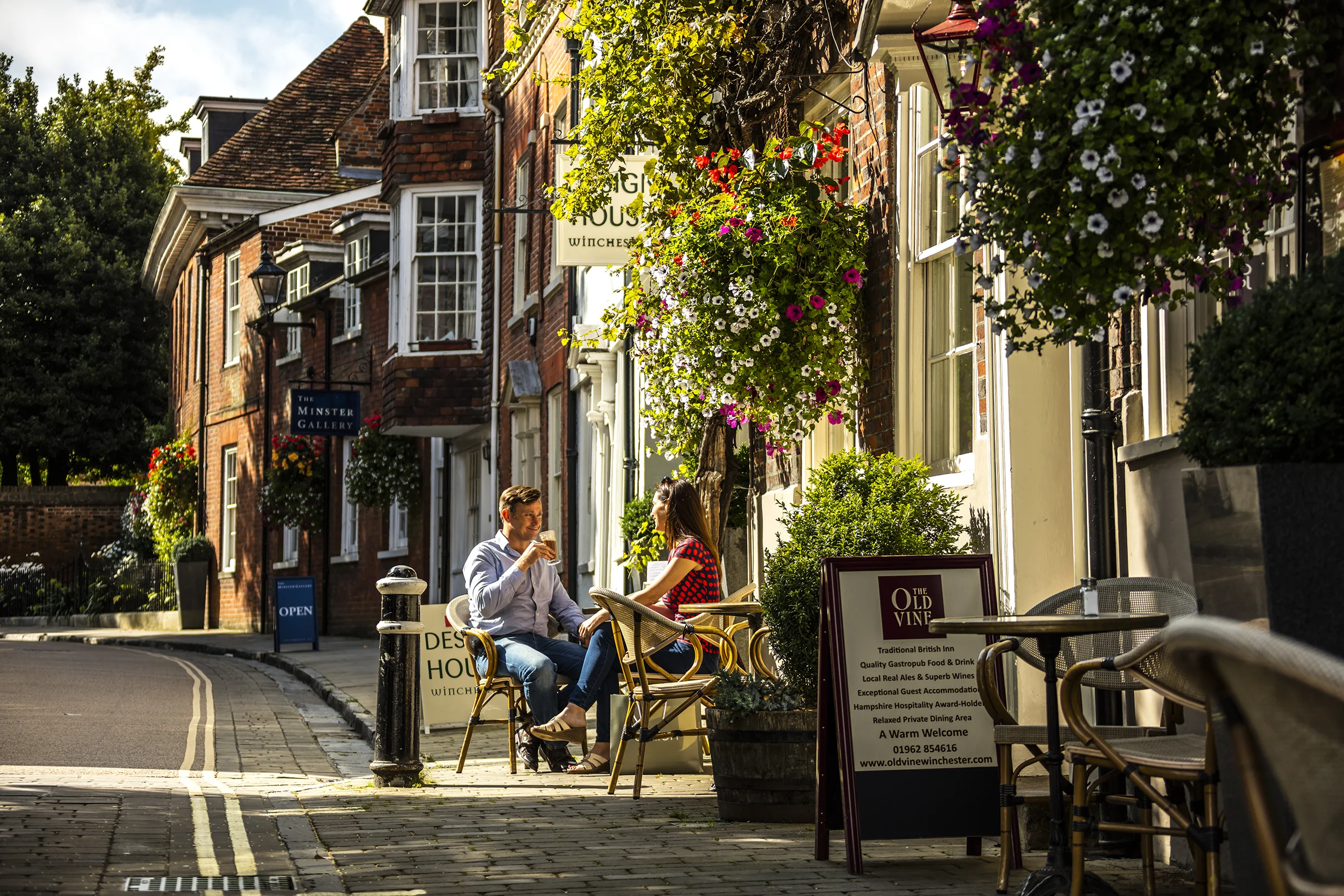 Historic street in Winchester, Hampshire